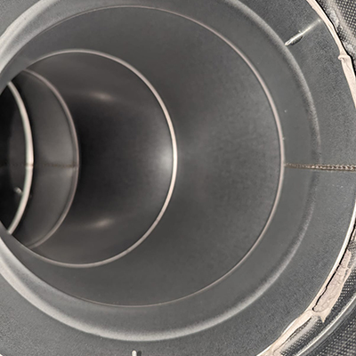 Ventilation shaft after air fogging
